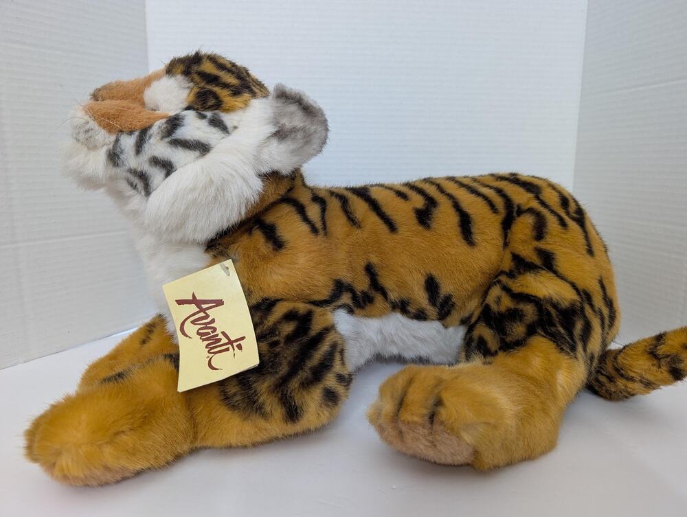 Vintage Applause Avanti Tiger Cub Plush 1988 Jockline Italy Stuffed Animal
